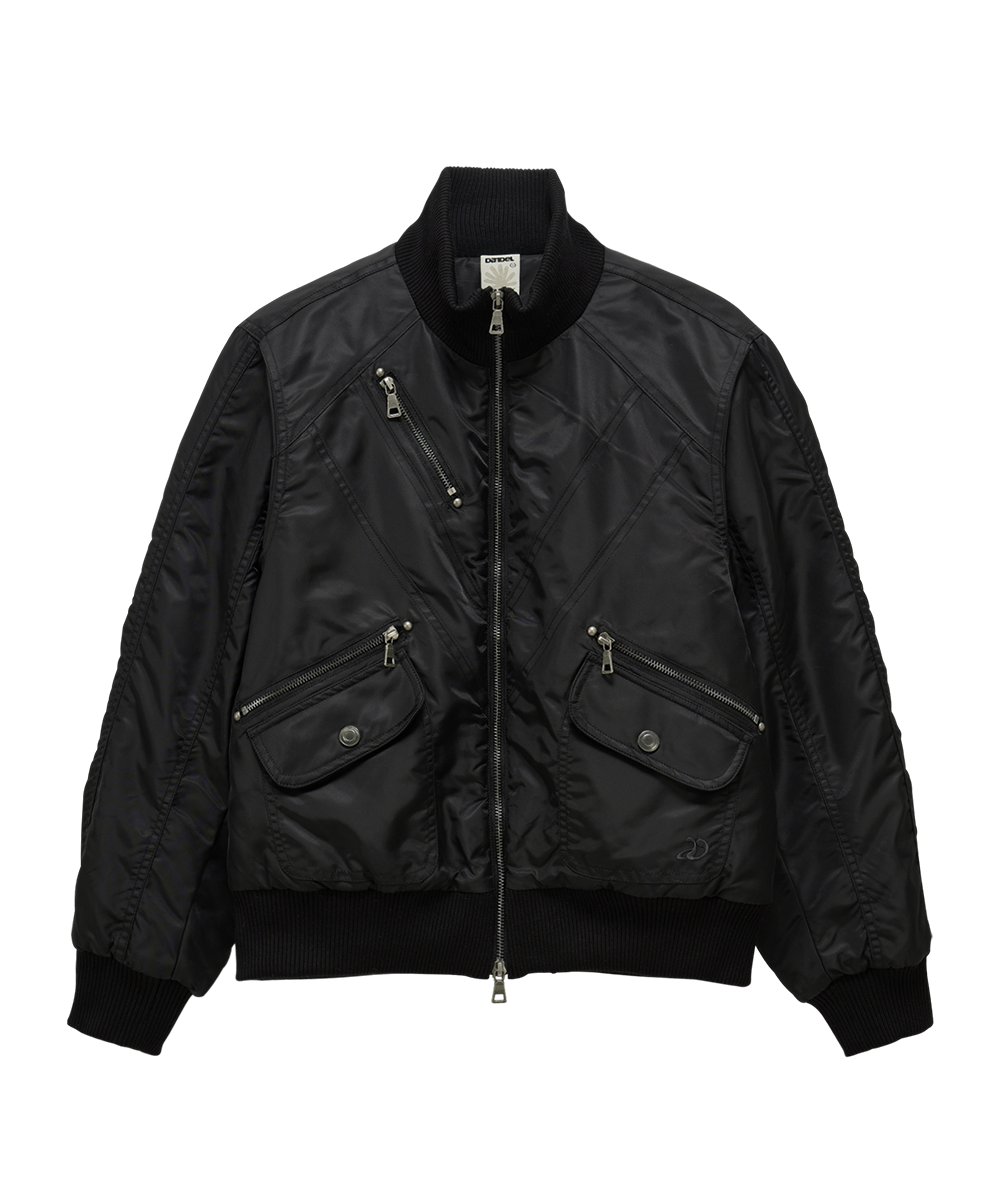 ジャケット・アウター DANCEL DD cropped studded MA-1 jacket DD25FLOT-002 BK - 06.png